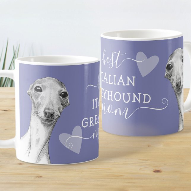 Best Italian Greyhound Dog Mom Cute Funny Iggy Art Coffee Mug (Creator Uploaded)