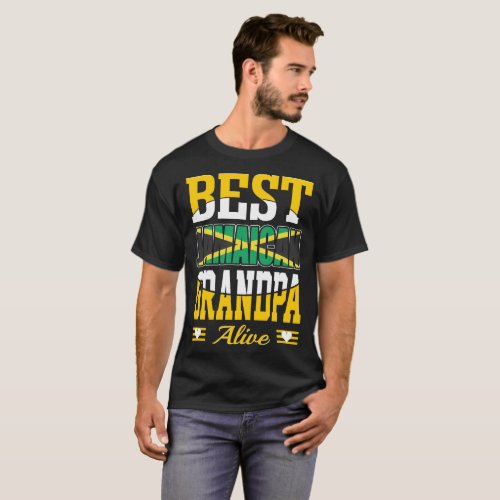 Best Jamaican Grandpa Alive Gift T_Shirt