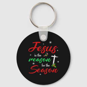 Best Jesus Is For Season Christmas Holiday Keychain