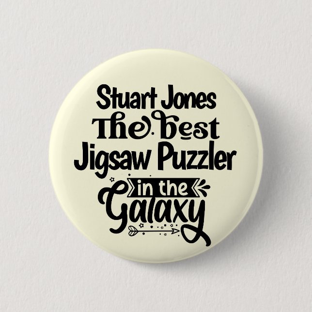 Best jigsaw puzzle hobbiest button (Front)