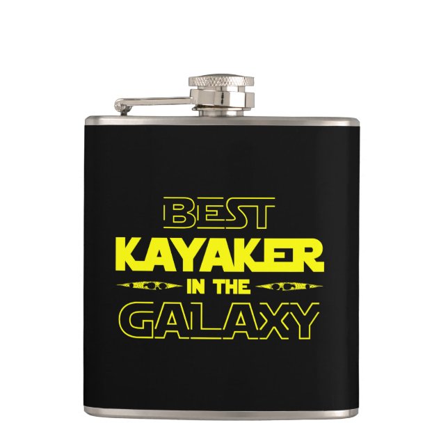 Best Kayaker In The Galaxy Flask (Front)