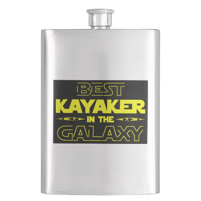 Best Kayaker In The Galaxy Flask (Front)