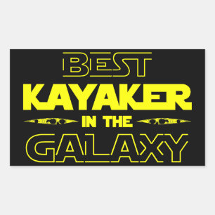 Best Kayaker In The Galaxy Rectangular Sticker