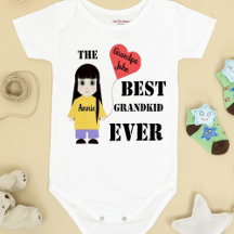 "BEST KID EVER" cute baby girl fun custom bodysuit
