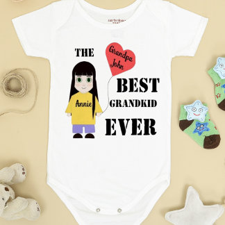 "BEST KID EVER" cute baby girl fun custom bodysuit