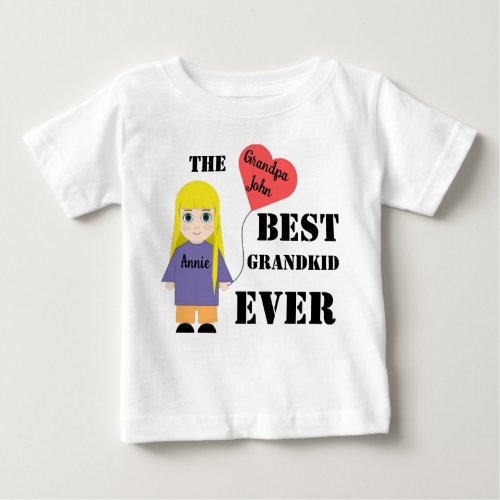 BEST KID EVER cute baby girl heart custom shirt 