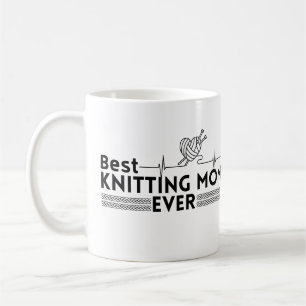 Best knitting mom ever coffee mug