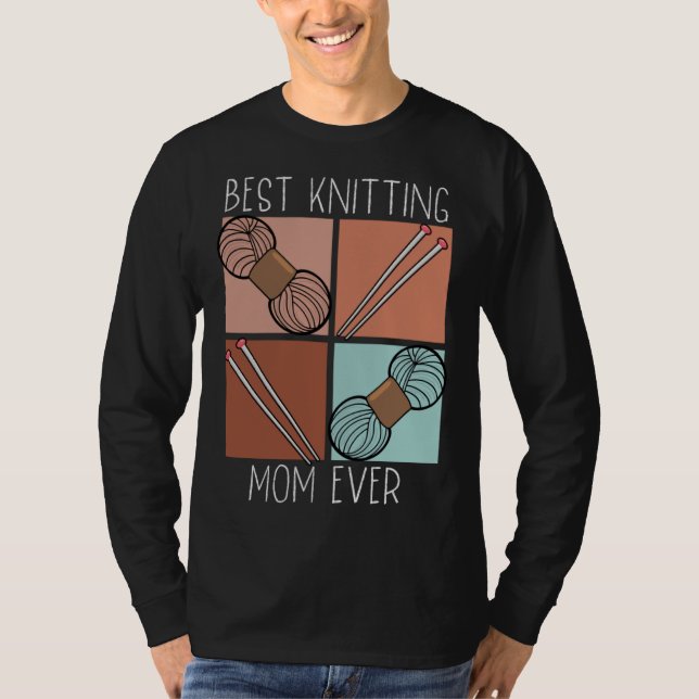 Best Knitting Mom Ever Crochet Yarn Collector Moth T-Shirt (Front)