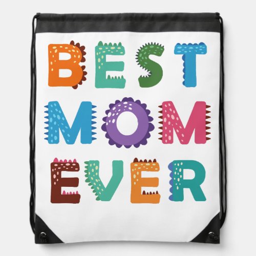 Best knitting mom ever i love mom mom birthday gif drawstring bag