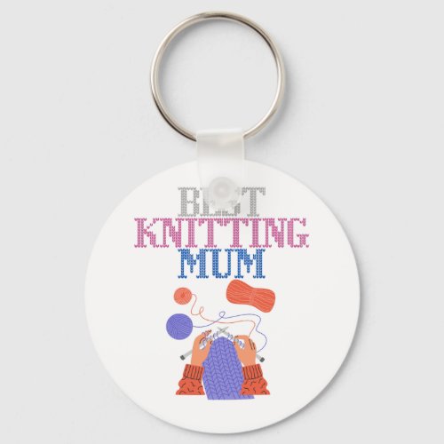 Best knitting mum 01 keychain