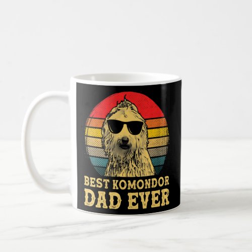 Best Komondor Dad Ever Dog  Retro Vintage  Coffee Mug