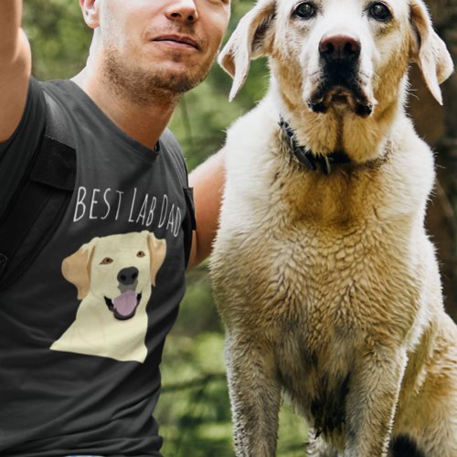 Best Lab Dad Yellow Labrador Retriever T_Shirt