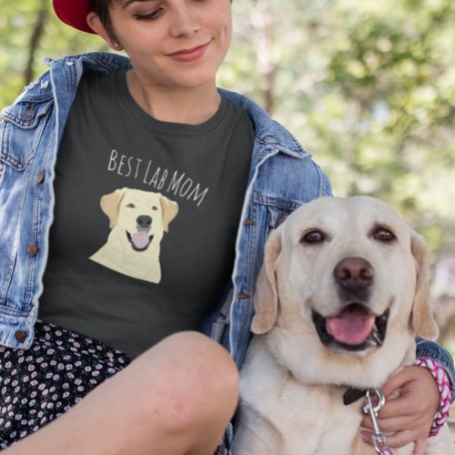 Best Lab Mom Yellow Labrador Retriever  T_Shirt