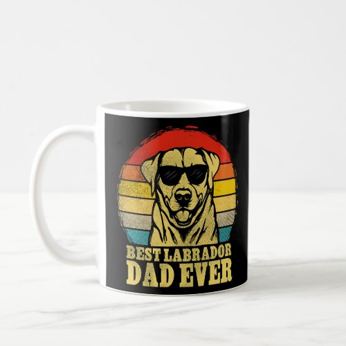 Best Labrador Dad Ever Retro Vintage Sunset  Coffee Mug