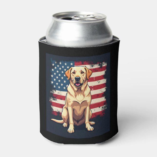 Best Labrador For Men Women Yellow Lab Dog Retriev Can Cooler (Can Front)