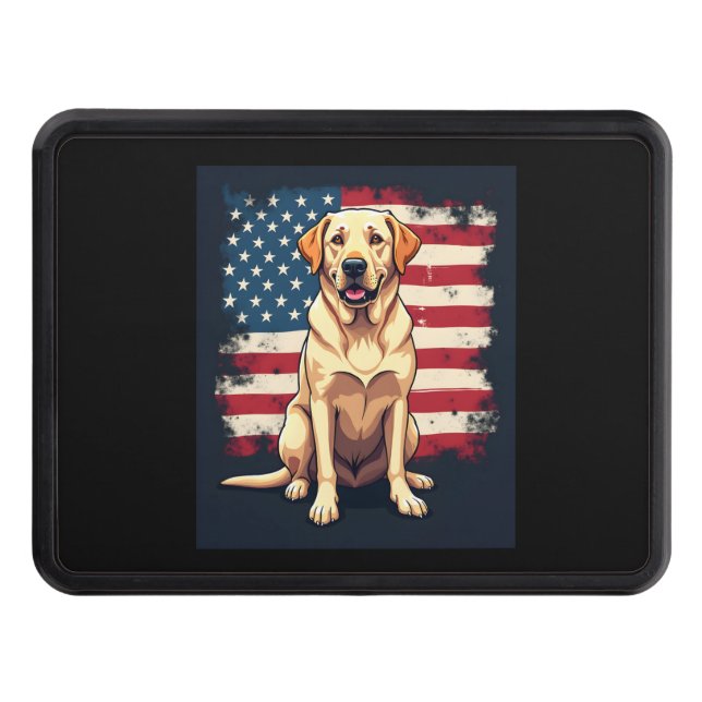 Best Labrador For Men Women Yellow Lab Dog Retriev Hitch Cover (Front)