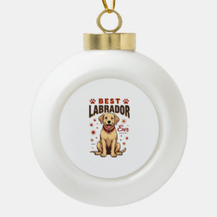 Best Labrador Parent Ever Vintage Labrador Retriev Ceramic Ball Christmas Ornament