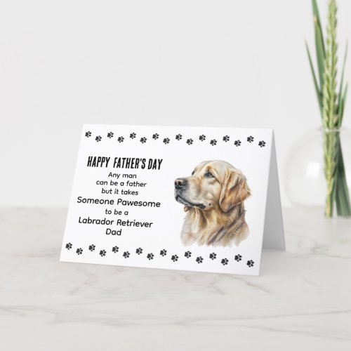 Best Labrador Retriever Dog Dad Fathers Day     Holiday Card