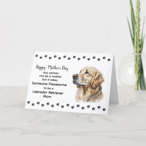 Best Labrador Retriever Dog Mom Mothers Day Holiday Card