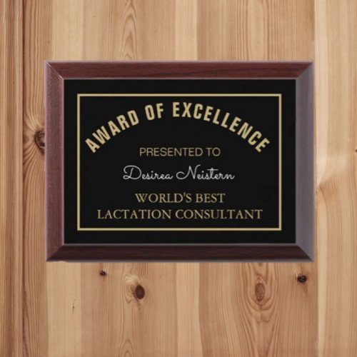 Best Lactation Consultant Award Plaque