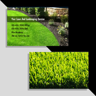 Best Landscaping And Lawn Mowing Business Card