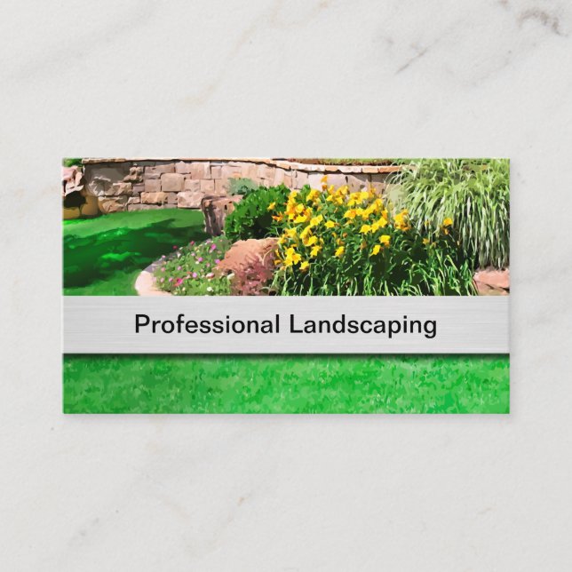 Best Landscaping Modern Business Card (Front)