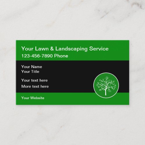 Best Lawn Care And Landscaping Business Card