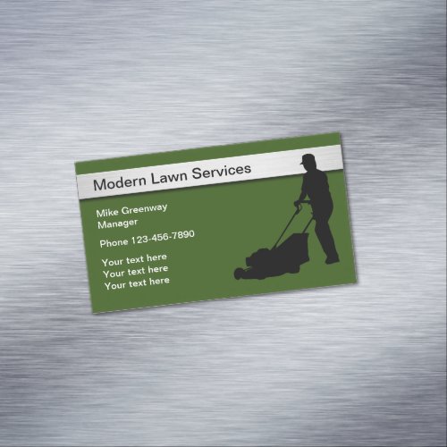 Best Lawn Mowing Service Business Card Magnet