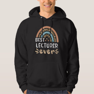 Best Lecturer Ever Leopard Rainbow Mom Hoodie