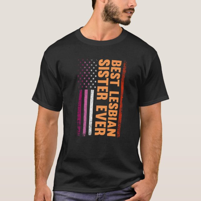 Best Lesbian Sister Ever Lgbt Lesbian Gay Pride T-Shirt (Front)