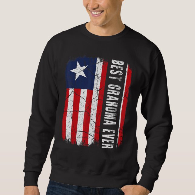Best Liberian Grandma Ever Liberia Flag Mother's D Sweatshirt (Front)