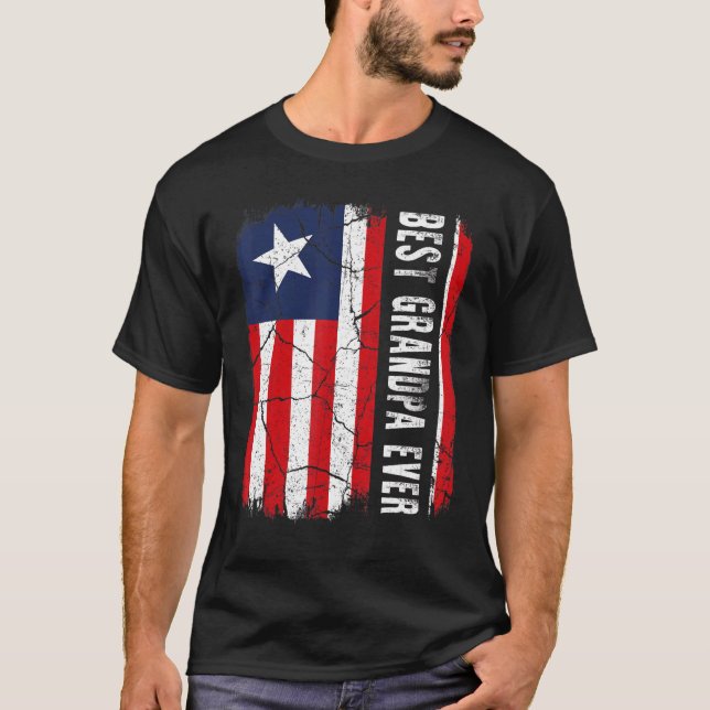 Best Liberian Grandpa Ever Liberia Grandpa Father' T-Shirt (Front)