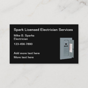 Best Licensed Electrician Business Cards
