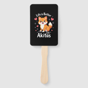 Best life with Akita Tank Top Hand Fan