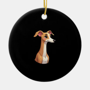 Best life with Arabian Greyhound Long Sleeve T-Shi Ceramic Ornament