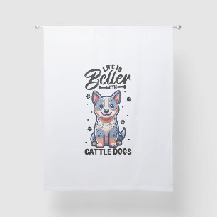 Best life with Australian Cattle Dog  Sheer Curtains