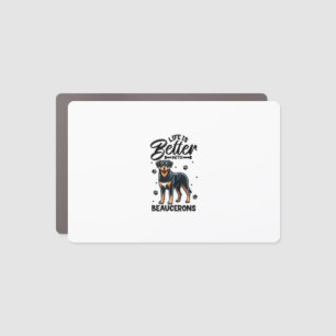 Best life with Beauce Sheepdog Car Magnet