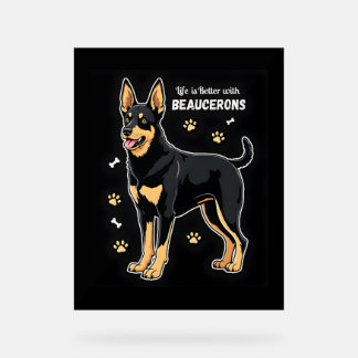 Best life with Beauce Sheepdog Tank Top Acrylic Sign