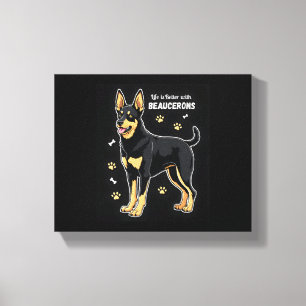 Best life with Beauce Sheepdog Tank Top Canvas Print