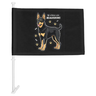 Best life with Beauce Sheepdog Tank Top Car Flag