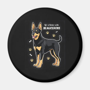 Best life with Beauce Sheepdog Tank Top Magnet