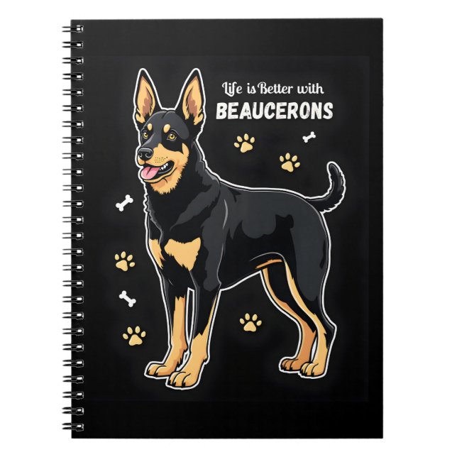 Best life with Beauce Sheepdog Tank Top Notebook (Front)