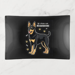 Best life with Beauce Sheepdog Tank Top Trinket Tray