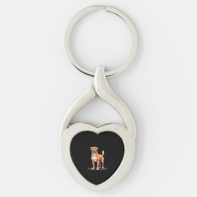 Best life with Dogo Canario Long Sleeve T-Shirt Keychain (Front)