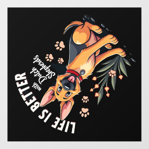 Best life with Dutch Shepherd Tank Top Wall Decal