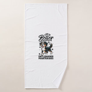 Best life with Entlebucher Mountain Dog Bath Towel