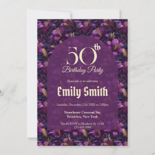 Best Lilies Flower 10Th Birthday Invitation