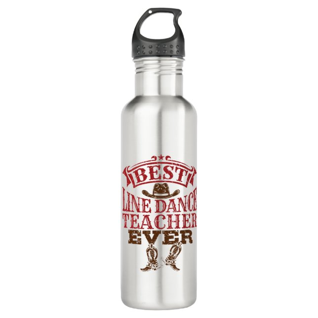 Best Line Dance Teacher Ever Stainless Steel Water Bottle (Front)