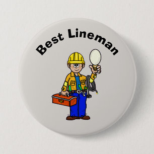 Best Lineman Button for White Male