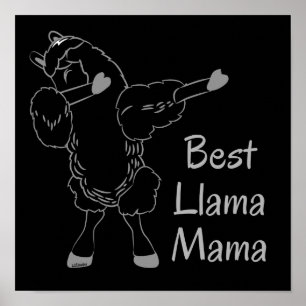 BEST LLAMA MAMA funny mother's day gift idea Poster